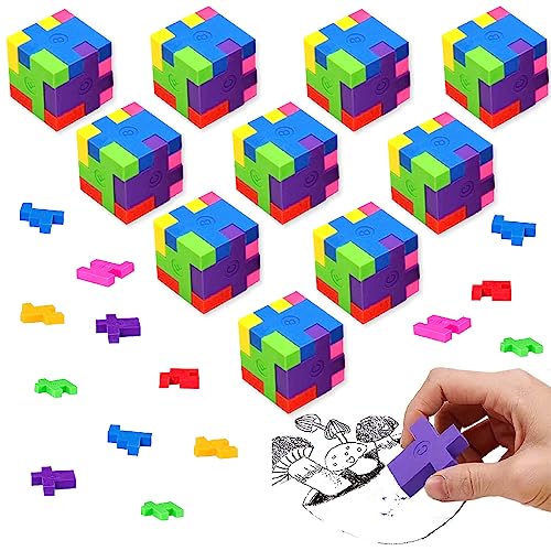 Pack of 10 Mini Erasers, Eraser Cube, Soft School Eraser Set, 2B Erasers, Children's School, Eraser, for School, Sketching, Paintings, Arts von APPCXOKL
