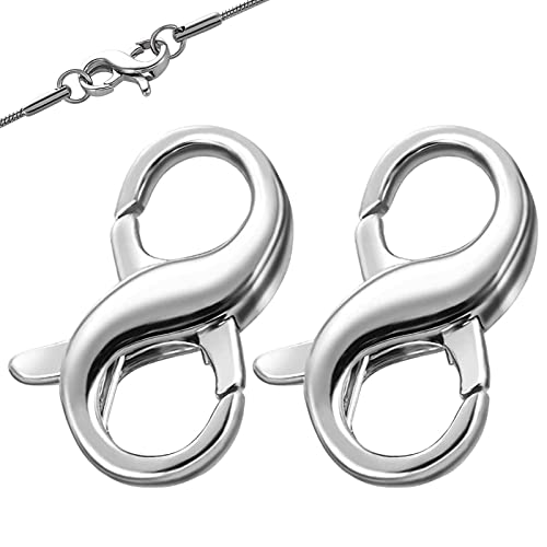 APRRMLIZW Karabinerverschluss Schmuck Mit Doppelter Öffnung 2 Stück Halsketten Verschlüsse Karabinerverschluss Silber Doppelte Kettenverschluss Silber Für Schmuckherstellung DIY Schmuck APRRMLIZW Karabinerverschluss Schmuck Mit Doppelter Öffnung 2 Stück Halsketten Verschlüsse Karabinerverschluss Silber Doppelte Kettenverschluss Silber Für Schmuckherstellung DIY Schmuck von APRRMLIZW