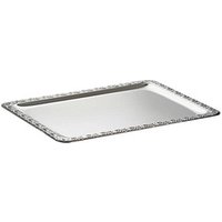 APS Servierplatten SCHÖNER ESSEN silber 42,0 x 31,0 cm von APS