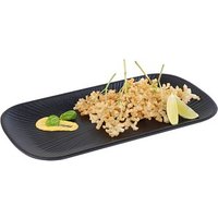 APS Tablett Nero GN 1/3 schwarz länglich 32,5 cm von APS