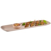 APS Tablett Nero GN 2/4 beige rechteckig 53,0 x 16,2 cm von APS