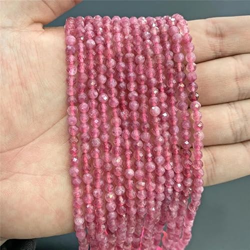 2 mm, 3 mm, 4 mm, facettierte Natursteine, rosa Rosenquarze, Kristallperlen, runde Amethyste, lose Perlen für DIY-Schmuckherstellung, Halskette, Turmalin_b, 4 mm, ca. 90 Stück 2 mm, 3 mm, 4 mm, facettierte Natursteine, rosa Rosenquarze, Kristallperlen, runde Amethyste, lose Perlen für DIY-Schmuckherstellung, Halskette, Turmalin_b, 4 mm, ca. 90 Stück von APTTEK