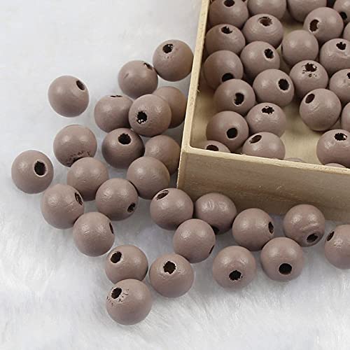 50–200 Stück, 8, 10, 12 mm, gemischte Farben, Holzperlen mit Loch, runde Kugeln, lose Distanzperlen für Schmuckherstellung, DIY-Armband-Zubehör, Braun, 10 mm, 100 Stück 50–200 Stück, 8, 10, 12 mm, gemischte Farben, Holzperlen mit Loch, runde Kugeln, lose Distanzperlen für Schmuckherstellung, DIY-Armband-Zubehör, Braun, 10 mm, 100 Stück von APTTEK