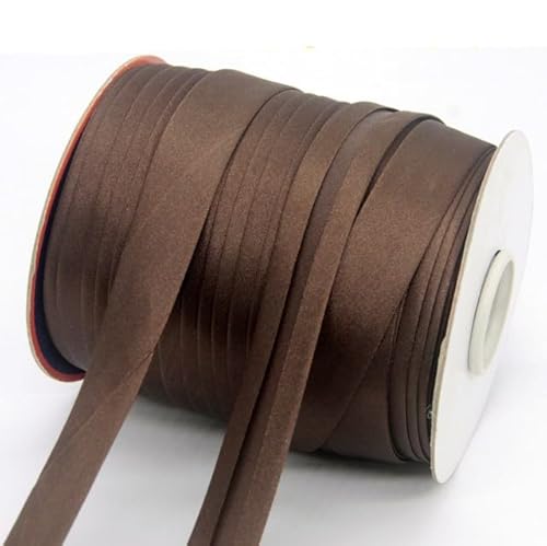 Polyester-Satin-Schrägband, Größe: 20 mm, Textilstoff, chinesischer Anzug, 12 $ für 100 m, zum Selbernähen von Kleidungsstücken, Schwarzbraun 100 m, 2 cm 100 m Polyester-Satin-Schrägband, Größe: 20 mm, Textilstoff, chinesischer Anzug, 12 $ für 100 m, zum Selbernähen von Kleidungsstücken, Schwarzbraun 100 m, 2 cm 100 m von APTTEK