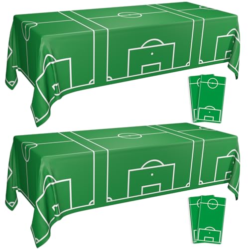 4 Pack Fußball-Tischdecken, rechteckige grüne Fußballfeld-Tischdecke für Kinder Sport Party Supplies, 130 x 220 cm 4 Pack Fußball-Tischdecken, rechteckige grüne Fußballfeld-Tischdecke für Kinder Sport Party Supplies, 130 x 220 cm von APUXXJUPA
