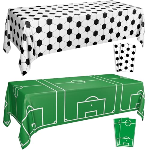 4 Stück Fußball Geburtstag Party Tischdecken, 130 x 220 cm Rechteckige Sport Tischdecken für Fußball Party Spiele Dekoration 4 Stück Fußball Geburtstag Party Tischdecken, 130 x 220 cm Rechteckige Sport Tischdecken für Fußball Party Spiele Dekoration von APUXXJUPA