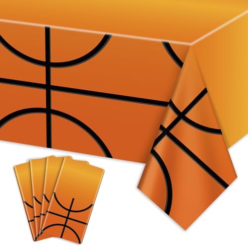 APUXXJUPA Basketball-Tischdecke, wasserdicht, für Basketball, Geburtstagsparty, Dekorationen, Sport-Partyzubehör, 130 x 220 cm, 4 Stück APUXXJUPA Basketball-Tischdecke, wasserdicht, für Basketball, Geburtstagsparty, Dekorationen, Sport-Partyzubehör, 130 x 220 cm, 4 Stück von APUXXJUPA