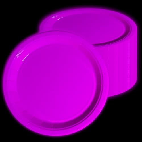 APUXXJUPA Glühen in der dunklen Neon Geburtstag Teller, 50 Pcs 23 x 23 cm lila Bulk-Papier-Platten Glow Party Teller für Neon Glow Party Supplies Let's Glow Party Dekorationen APUXXJUPA Glühen in der dunklen Neon Geburtstag Teller, 50 Pcs 23 x 23 cm lila Bulk-Papier-Platten Glow Party Teller für Neon Glow Party Supplies Let's Glow Party Dekorationen von APUXXJUPA
