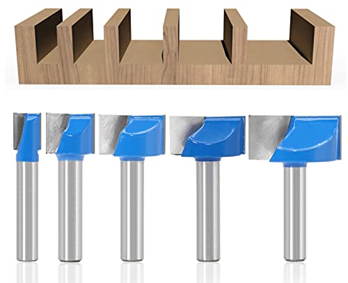 APLUS Bodenreinigung Fräser Set 5 Stück, 8mm Schaft Fräser Schaftfräser Holzbearbeitungswerkzeug Bit 10/16/22/25/32 mm APLUS Bodenreinigung Fräser Set 5 Stück, 8mm Schaft Fräser Schaftfräser Holzbearbeitungswerkzeug Bit 10/16/22/25/32 mm von APlus