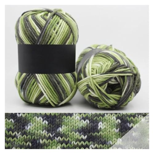 Garn for Handstricken, 100 g, Stricken, grobe Wolle, Pullover, superweich, gestrickt, 26 Farben(12 Fruit Green,2PCS) von AQCDPJYU