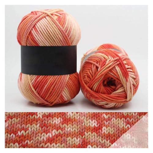 Garn for Handstricken, 100 g, Stricken, grobe Wolle, Pullover, superweich, gestrickt, 26 Farben(17 Light Orange,10PCS) von AQCDPJYU