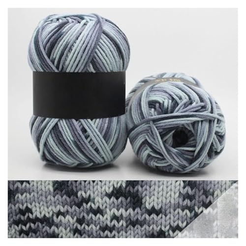 Garn for Handstricken, 100 g, Stricken, grobe Wolle, Pullover, superweich, gestrickt, 26 Farben(19 Gray Blue,2PCS) von AQCDPJYU