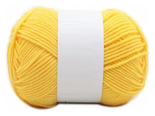 Garn for Handstricken, 50 g, Milch, Bastelstricken, 4-fädig(09 Yellow Chicken,1PCS) von AQCDPJYU
