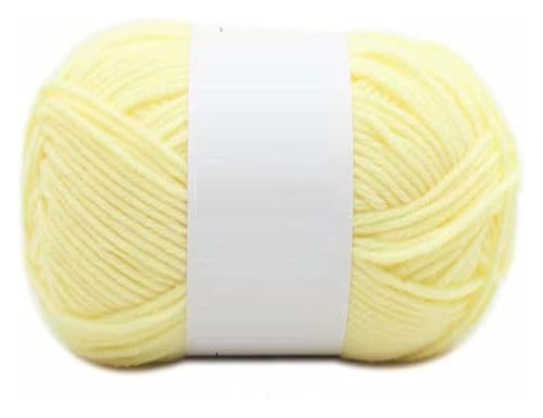Garn for Handstricken, 50 g, Milch, Bastelstricken, 4-fädig(16 Light Yellow,8PCS) von AQCDPJYU
