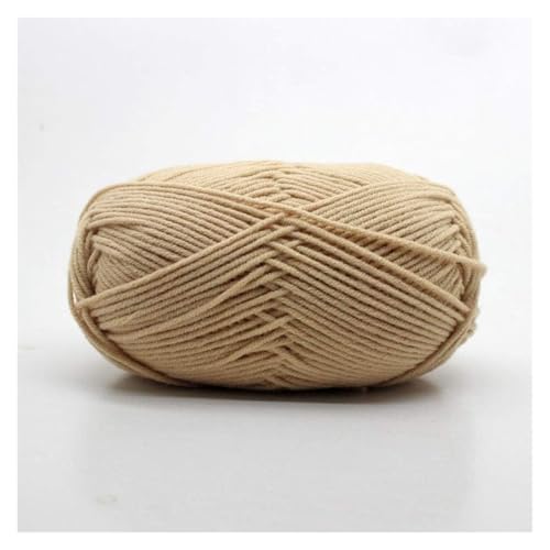 Garn for Handstricken, 50 g, Milch, superweich, Strickgarn aus natürlicher Wolle, 4-fädig(18 Khaki,4PCS) von AQCDPJYU