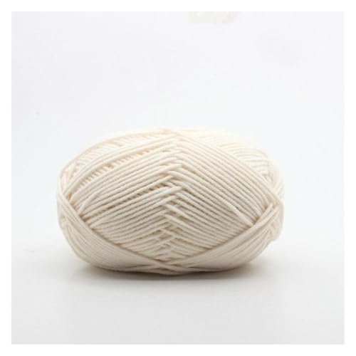 Garn for Handstricken, 50 g, Milch, superweich, Strickgarn aus natürlicher Wolle, 4-fädig(19 Meter,1PCS) von AQCDPJYU