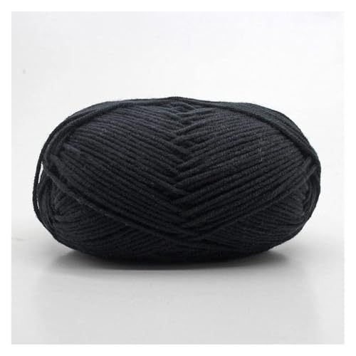 Garn for Handstricken, 50 g, Milch, superweich, Strickgarn aus natürlicher Wolle, 4-fädig(21 Black,10PCS) von AQCDPJYU