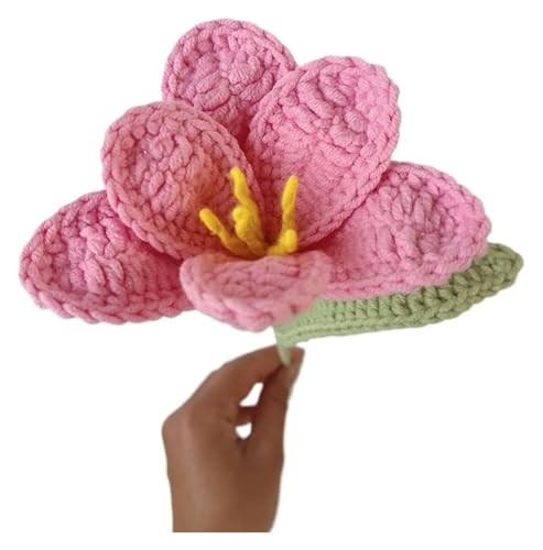 Handgemachte gestrickte Kunstblume aus Wolle, handkünstlicher Tulpenstrauß aus Baumwollgarn, gehäkelte Kunstblumen for die Tischdekoration zu Hause(A) von AQCDPJYU