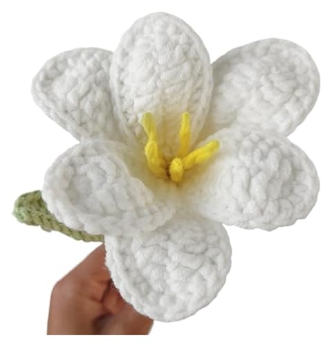 Handgemachte gestrickte Kunstblume aus Wolle, handkünstlicher Tulpenstrauß aus Baumwollgarn, gehäkelte Kunstblumen for die Tischdekoration zu Hause(B) von AQCDPJYU