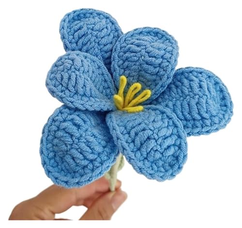 Handgemachte gestrickte Kunstblume aus Wolle, handkünstlicher Tulpenstrauß aus Baumwollgarn, gehäkelte Kunstblumen for die Tischdekoration zu Hause(D) von AQCDPJYU
