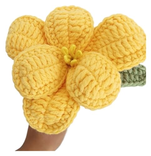Handgemachte gestrickte Kunstblume aus Wolle, handkünstlicher Tulpenstrauß aus Baumwollgarn, gehäkelte Kunstblumen for die Tischdekoration zu Hause(J) von AQCDPJYU