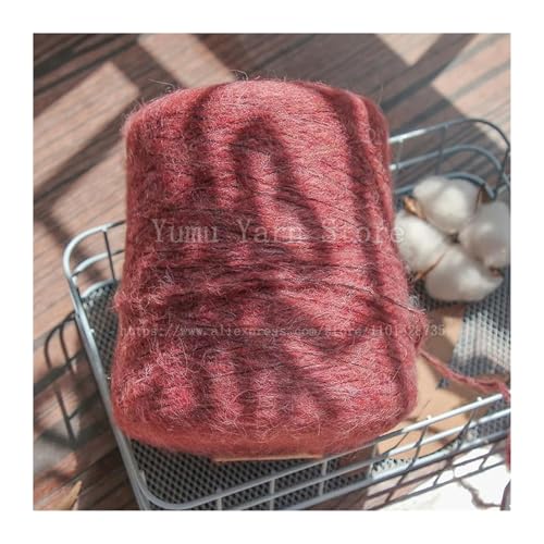 Leichtes, hypoallergenes Doppelstrick-Häkelgarn, 500 Gramm/1 Stück, weiches, feines Seiden-Strickgarn aus Mohair und Kaschmir, Häkelwolle for Stricken von Pullovern und Schals(No.100) von AQCDPJYU