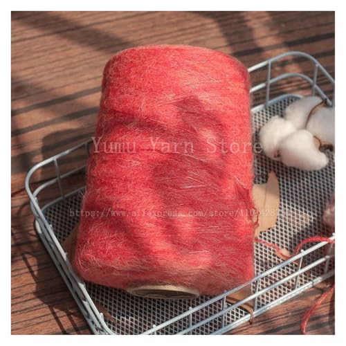 Leichtes, hypoallergenes Doppelstrick-Häkelgarn, 500 Gramm/1 Stück, weiches, feines Seiden-Strickgarn aus Mohair und Kaschmir, Häkelwolle for Stricken von Pullovern und Schals(No.107) von AQCDPJYU