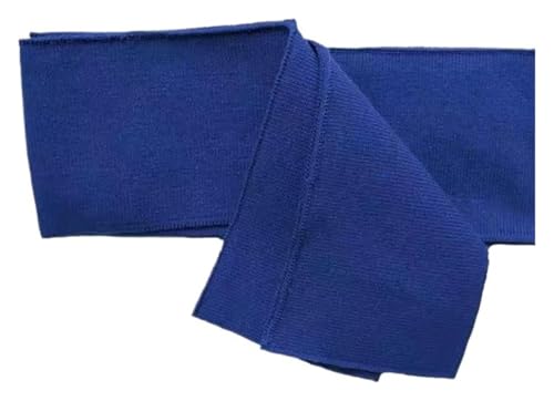 Rippstrickbündchen, Handgelenksmanschette, einlagige dünne Strickrippe, Anti-Pilling, reiner Baumwollgarn-gefärbter Faden, gestrickter Saumstoff, DIY(Colorful Blue) von AQCDPJYU