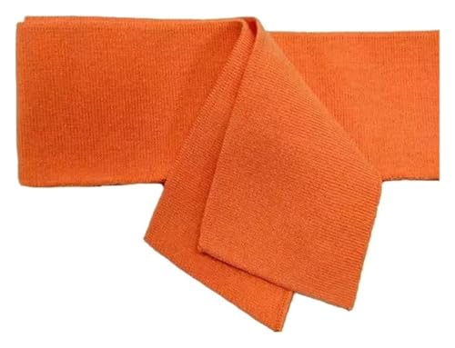 Rippstrickbündchen, Handgelenksmanschette, einlagige dünne Strickrippe, Anti-Pilling, reiner Baumwollgarn-gefärbter Faden, gestrickter Saumstoff, DIY(Orange) von AQCDPJYU