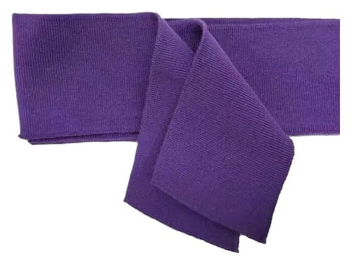 Rippstrickbündchen, Handgelenksmanschette, einlagige dünne Strickrippe, Anti-Pilling, reiner Baumwollgarn-gefärbter Faden, gestrickter Saumstoff, DIY(Purple) von AQCDPJYU