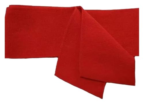 Rippstrickbündchen, Handgelenksmanschette, einlagige dünne Strickrippe, Anti-Pilling, reiner Baumwollgarn-gefärbter Faden, gestrickter Saumstoff, DIY(Red) von AQCDPJYU