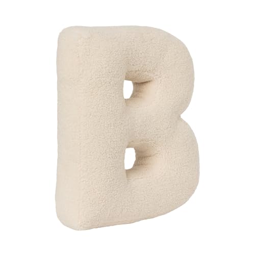 AQCQDQ Buchstabekissen, Kissen als Buchstaben, Waschbar Langlebig Buchstabe Kissen, Kuschelkissen Kinder Buchstabeform Dekokissen Kopfkissen Zierkissen, Kuschelige Kissen Buchstaben (B,40x35x10 cm) von AQCQDQ