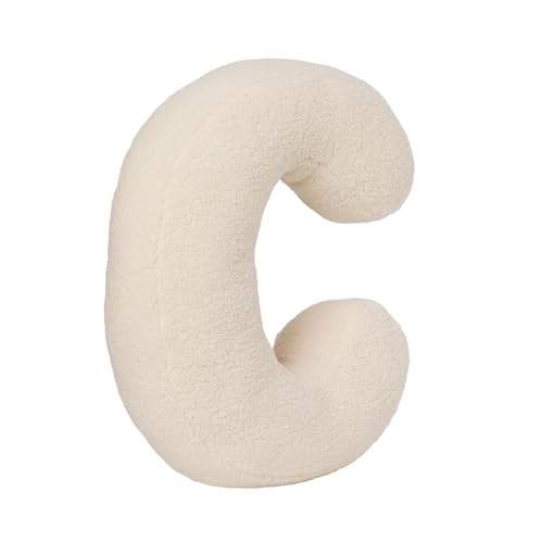 AQCQDQ Buchstabekissen, Kissen als Buchstaben, Waschbar Langlebig Buchstabe Kissen, Kuschelkissen Kinder Buchstabeform Dekokissen Kopfkissen Zierkissen, Kuschelige Kissen Buchstaben (C,40x35x10 cm) von AQCQDQ