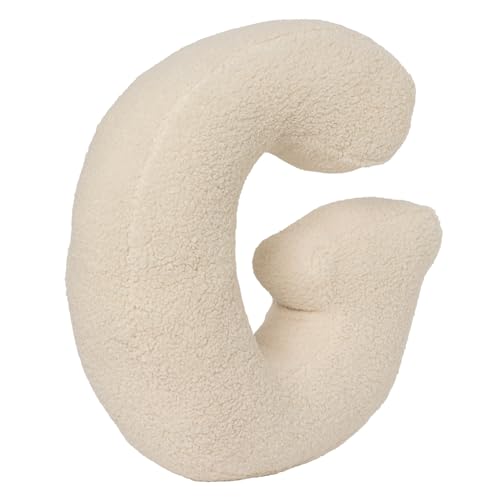 AQCQDQ Buchstabekissen, Kissen als Buchstaben, Waschbar Langlebig Buchstabe Kissen, Kuschelkissen Kinder Buchstabeform Dekokissen Kopfkissen Zierkissen, Kuschelige Kissen Buchstaben (G,40x35x10 cm) von AQCQDQ