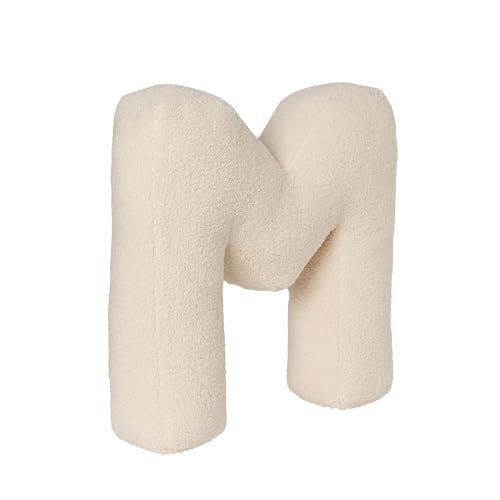 AQCQDQ Buchstabekissen, Kissen als Buchstaben, Waschbar Langlebig Buchstabe Kissen, Kuschelkissen Kinder Buchstabeform Dekokissen Kopfkissen Zierkissen, Kuschelige Kissen Buchstaben (M,40x35x10 cm) von AQCQDQ