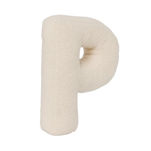 AQCQDQ Buchstabekissen, Kissen als Buchstaben, Waschbar Langlebig Buchstabe Kissen, Kuschelkissen Kinder Buchstabeform Dekokissen Kopfkissen Zierkissen, Kuschelige Kissen Buchstaben (P,40x35x10 cm) von AQCQDQ
