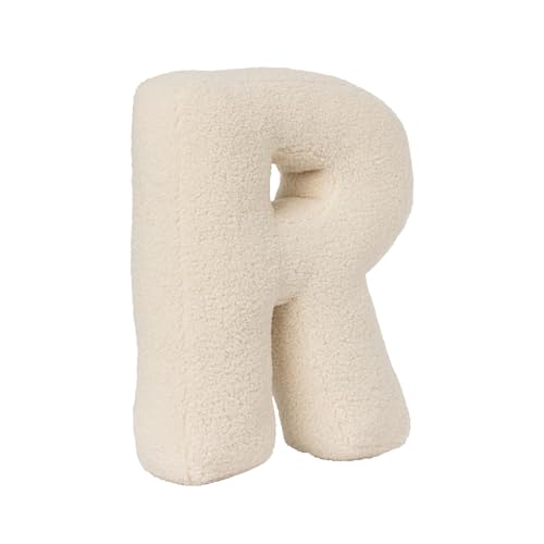 AQCQDQ Buchstabekissen, Kissen als Buchstaben, Waschbar Langlebig Buchstabe Kissen, Kuschelkissen Kinder Buchstabeform Dekokissen Kopfkissen Zierkissen, Kuschelige Kissen Buchstaben (R,40x35x10 cm) von AQCQDQ