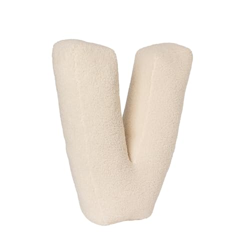 AQCQDQ Buchstabekissen, Kissen als Buchstaben, Waschbar Langlebig Buchstabe Kissen, Kuschelkissen Kinder Buchstabeform Dekokissen Kopfkissen Zierkissen, Kuschelige Kissen Buchstaben (V,40x35x10 cm) von AQCQDQ