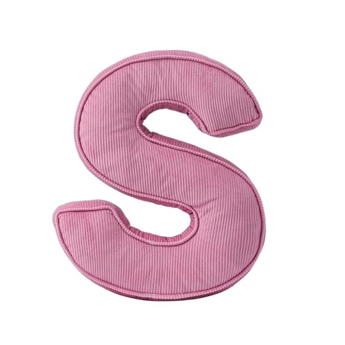 AQCQDQ Buchstabekissen, Plüsch-Buchstaben-Wurfkissen, Englisches Alphabet Kissen, Waschbar Langlebig Buchstabe Kissen, Buchstabeform Dekokissen für Kinderzimmer Sofa Bett Boden Auto (S,40x35x10 cm) von AQCQDQ