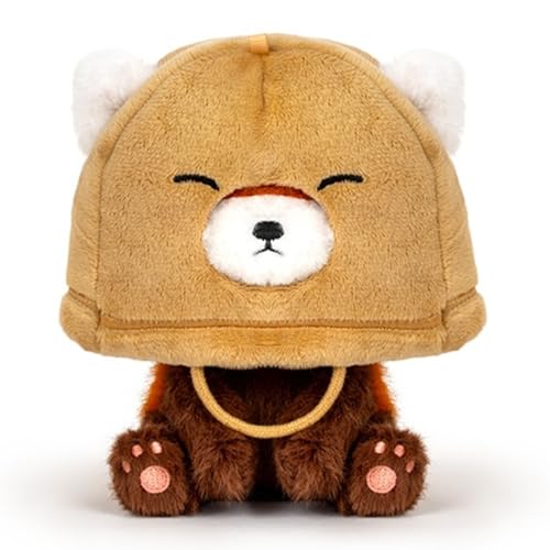AQCQDQ Roter Panda Kuscheltier, Panda Plüschtier mit Kopfbedeckung, Plüsch Roter Panda, Flauschiger Stofftier zum Spielen, Sammeln & Kuscheln, Geschenke für Kinder (14 cm,Papiertüte) von AQCQDQ