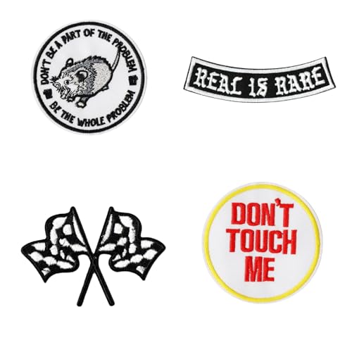 Patches Katzen Fuchs, Patch zum Aufbügeln, Aufnäher Bestickt Wald Tiere Patches, Applikation für Jungen, Mädchen, Jacken, Jeans, Rucksäcke (4PCS-A) von AQCQDQ