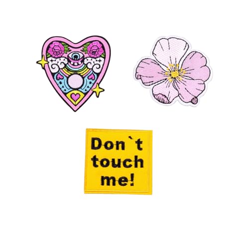 Patches zum Aufbügeln, Aufbügler Patch Bestickt Stoff Stickte Abzeichen, DIY-Applikationen zum Aufnähen für Kleidung, T-Shirt, Jeans, Jacke, Sweatshirt, Kissen, Handtasche (3PCS) von AQCQDQ