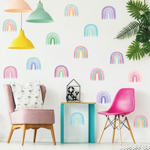Regenbogen Wandaufkleber, Regenbogen Wandtattoo, Regenbogen Wandsticker Rosa, Wandtattoo Regenbogen Aquarell Fantasy Home Dekoration für Kinder, Mädchen, Kinderzimmer Regenbogen Wandaufkleber, Regenbogen Wandtattoo, Regenbogen Wandsticker Rosa, Wandtattoo Regenbogen Aquarell Fantasy Home Dekoration für Kinder, Mädchen, Kinderzimmer von AQCQDQ