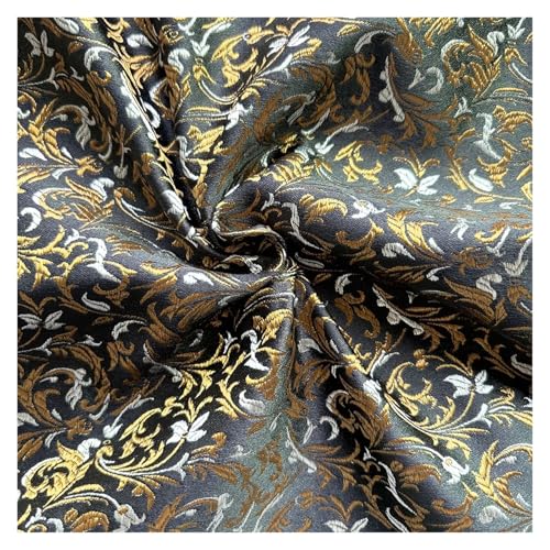 AQIOERH Satinstoffe Jacquard-Muster-Stoffe Damast for Nähen von Cheongsam und Kimono-Material DIY Handarbeiten Satin Kleid Tasche(Heilike,50cmx75cm) von AQIOERH