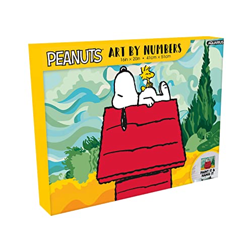 AQUARIUS Peanuts Snoopy Art by Numbers - 16 x 20 inches Peanuts Themed Paint by Number for Adults & Kids - DIY Color by Number Paint Kit for Beginner - Officially Licensed von AQUARIUS