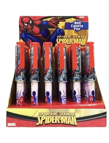 Marvel Kugelschreiber für Herren, Spiderman, ideal für Schule und Geschenke, für Kinderparty Marvel Kugelschreiber für Herren, Spiderman, ideal für Schule und Geschenke, für Kinderparty von AQUILONE