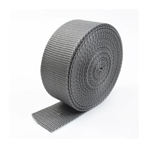 AQXYWQLL 5 Meter 20–50 mm dicke 1,1 mm Gurtbänder, Bekleidungsbänder, Gürtel, Rucksackgurt, Meterware, DIY-Nähzubehör(6MidGray,25mm) von AQXYWQLL