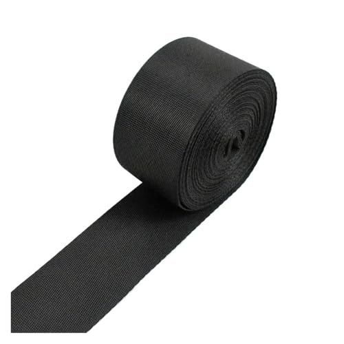 AQXYWQLL 5 mt 10–100 mm schwarzes Nylon-Gurtband, Rucksackgurt, Haustierhalsband, Sicherheitsgurt, Band, DIY-Tasche, Kleidung, Nähzubehör(38mm) von AQXYWQLL