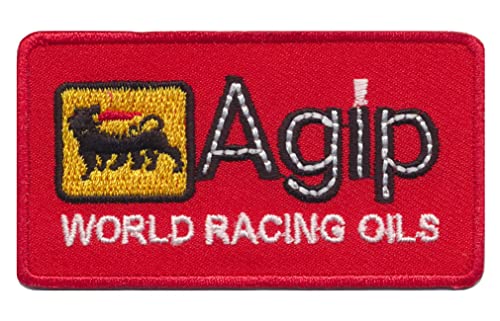 Agip Aufnäher Patches Aufbügler Tankstelle Motorsport Rennsport Racing Team rot von ARAL