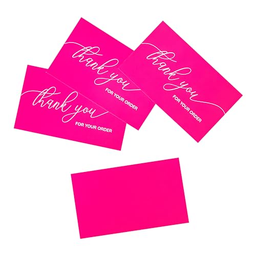 ARBEIT Danke für Ihre Bestellkarten rosa minimalistisches Design 3,5x2 für kleine Unternehmen Verpackung Zettel 100 Stück von ARBEIT
